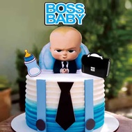 INS Baby boss theme birthday paper card cake topper baking props dessert decorations materials