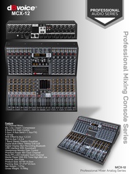 MCX-12 MIXER 12 CHANNEL DBVOICE ORIGINAL / MIXER 12 CHANNEL / MCX12 DBVOICE / MCX 12 DBVOICE