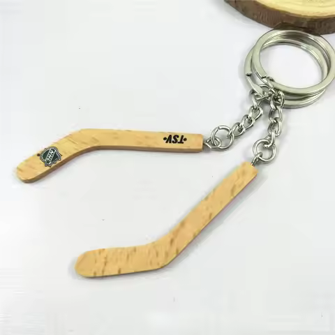 beech Ice hockey stick keychain for men key ring sports key chain key holder creative portachiavi ll