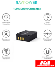 Bộ 1 Pin Fujifilm NP-W126S - RAVPower for Fujifilm FinePix X-A5 X-H1 X-A10 X100F X-T10 X-T20 X-Pro1