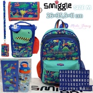 Children's Smiggle Bag With Dino Motif/Boy's Backpack/Dinosaur School Backpack School Bag