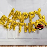 Gold Letter Foil Balloon Set Happy Birthday Happy Birthday Gold Balloon 13 Letters