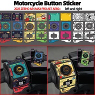 For ZEEHO AE4PRO AE4 MAX AE7 AE8S+ Motorcycle Button Sticker 2025 Motorcycle Accessories Decorative 
