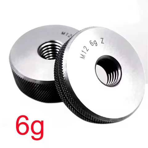 2pcs/set Thread ring gauge GO/NO GO Gage Metric Gauge 6g M0.8 M0.9 M1 M1.2 M1.6 M2 M2.5 M3 M4 M5 M6 