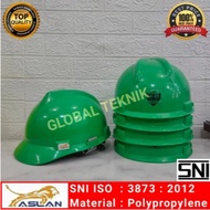 HIJAU Aslan Brand Project Safety Helmet Green Color SNI SAFETY VGARD PROJECT HELMET GREEN ASLAN BUIL