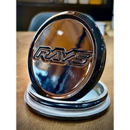 [1 PCS] RAYS CAP AOW WHEELS ALLOY K176 (15" 16" 17") GLOSS BLACK / GUN METAL