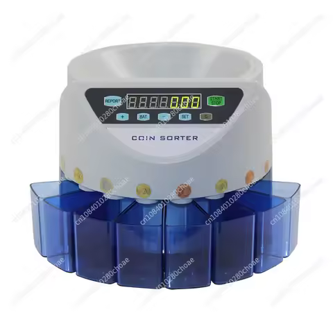 Electronic coin sorter coin counting machine for Euro, GBP, Japanese Yen, Israeli Philippine Dollar