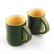 HIJAU Bamboo cups, cups, green, contents 2 pcs, height 9 cm