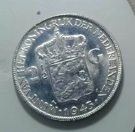 (Cod Bayar Di Tempat)Koin Kuno Silver Perak Nederland Blanda Wilhelmina 1Gulden 2.1/2Gulden 3.1/2Gul