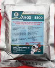 1 gói 100g AMOX – S500 Dùng khi mắc Viêm ruột hoại tử viêm tử cung viêm vú Tụ huyết trùng Hen ghép t