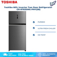 Toshiba 661L PureBIO Origin Inverter Two Door Refrigerator GR-RT835WE-PMY(58) Fridge