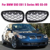 Car Racing Grill For BMW E60 E61 5 Series 2003-2009 Diamond Front Kidney Grille Meteor Style Grill C