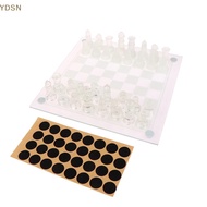 [YDSN]  1Set Craft Crystal Glass Chess Set Acrylic Chess Board Anti-broken Chess Game  RT
