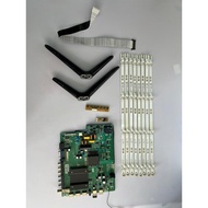 AIWA JU50DS700S 50" TV MAIN BOARD, POWER BUTTON, SENSOR BUTTON, RIBBON CARD, BACKLIGHT AND TV STAND