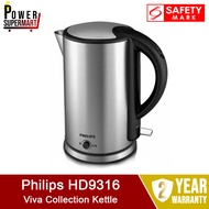 Philips HD9316 Viva Collection Kettle. 1.7L Capacity. 1800W Power. Keep Warm Function. Double Housing. Safety Mark Approved. 2 Year Warranty.