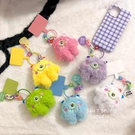 ezlink ez link charm Girl's Heart Plush Keychain Small Monster Mobile Phone Pendant Ins Creative Bag Pendant Cute Small Pendant
