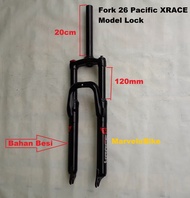 Fork Sepeda MTB 26 Pacific XRACE Suspensi Lock