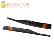 MAYSHOW Car Non-Collision Strips Decal, Carbon Fiber 4.33x0.59in Rearview Mirror Protector Sticker, Black Strips Auto Decorations Stickers for 2PCS for Car Rearview Mirror