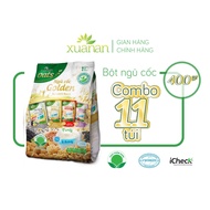 Combo of 11 Golden Cereal Bags (Variety Pack) Xuan An [low sugar] 400G "25g*16 packs"