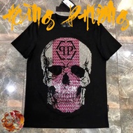 Thick and cool purple stone Skull short-sleeved t-shirt - Unise short-sleeved t-shirt made of cotton