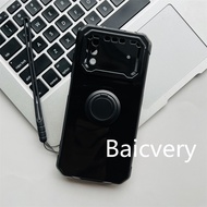 Oukitel IIIF150 R2022 IIIF150 Air1 Pro Finger Magnetic Ring Casing Black Silicone TPU Cover Cases