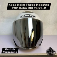 INK Terra-2 Helmet Visor INK Terra-2 Iridium Silver Flat Visor/