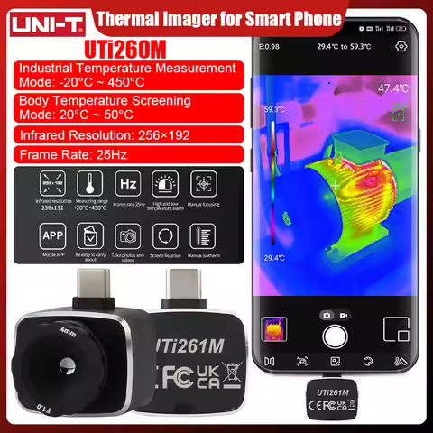UNI-T UTi261M Thermal Camera 256x192 Infrared Heat Image Camera Thermal Imager for Android Phone (no