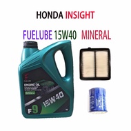 HONDA INSIGHT OIL FILTER + AIR FILTER + FUELUBE 15W40 MINERAL  ENGINE OIL
