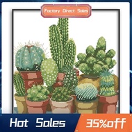Cactuses Patterns Counted Cross Stitch 11CT Printed Cross Stitch Sets Embroidery Needlework