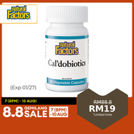 Natural Factors Caldobiotics Synbiotic Probiotic + Prebiotic Vegetable Capsules with Resistant Potat
