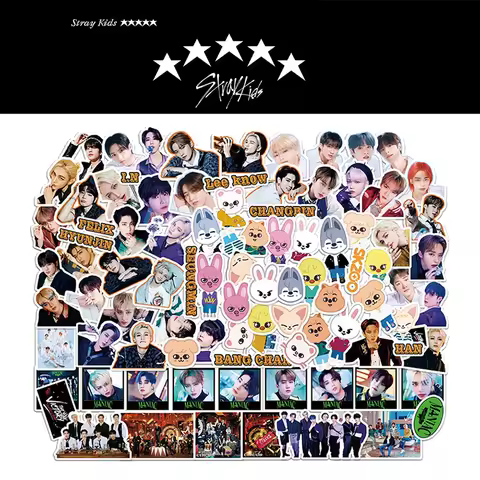 Stray Kids Kpop Stickers Cute Waterproof Decorative Bang Chan Felix Stickers For Luggage Suitcase La