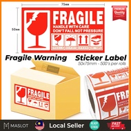 500PCS Fragile Sticker Label Warning 50x75mm 5x7.5cm (mAsLoT)