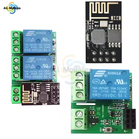 ESP8266 2/1 Channel WIFI Relay Module ESP-01/01S DC5V With Relay Indicator and Reset Button 2/1 CH r