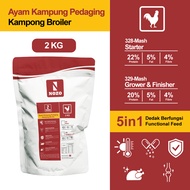 [2KG]NOZO Dedak Ayam Kampung Pedaging|Kampong Broiler Feed - Starter, Grower & Finisher