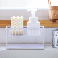 [9T Home Store]Wash Storage Double Layer Detachable Drain Rack Organizer ABS Stand Holder Soap Sponge Bathroom Accessories Kitchen Sink Shelf