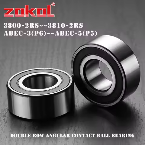 1/50Pcs 3800 3801 3802 3803 3804 3805 3806 3807 3808 3809 3810 2RS ABEC-3/5 P6 P5 Double Row Axial A