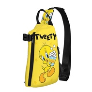 【In Stock】 Tweety Bird Backpack,Travel Hiking Daypack Pattern Rope Crossbody Shoulder Bag