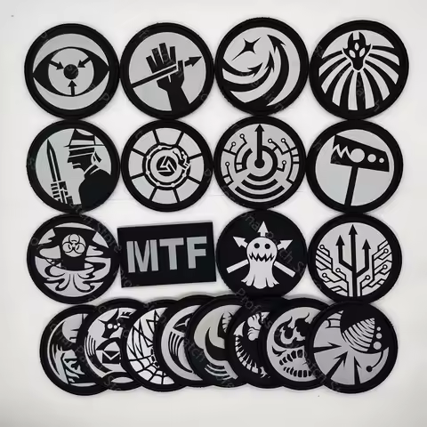 MTF SCP Foundation Fabric Backpack Badges Hook and Loop Patch Reflective Round Emblem Tactical Patch