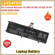 New L14S4PB0 Laptop Battery 15V 4000mAh For Lenovo Rescuer 14-ISK 14-ISE 14-IFI 80RN 80RQ 80N8 4ICP6