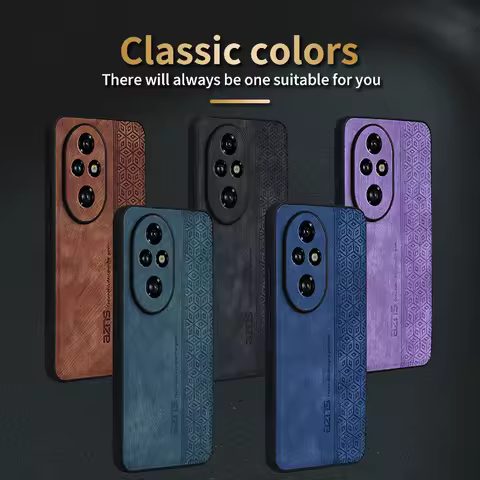 For Honor 200 Luxury Leather Case Cover Honor 200 Pro Fall Resistance Lens Protection Phone Coques H