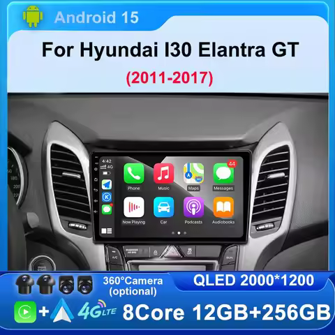 Android 15 Car Radio for Hyundai I30 Elantra GT 2011 -2017 Multimedia Player Stereo GPS Navigation C