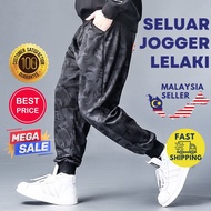 Baru Seluar Jogger Camo Lelaki Perempuan Unisex Seluar Celoreng Askar Plus Size M-3XL Seluar Corak C