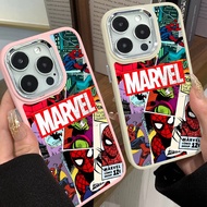 Marvel Diversify Spider Man Phone Case Compatible for IPhone 11 12 13 Pro 14 15 7 8 Plus SE 2020 XR X XS Max Soft Casing Metal Buttons TPU Silicone Shockproof Cover Protector