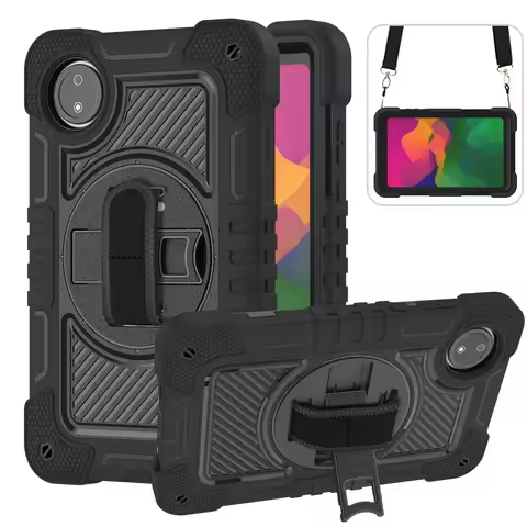 360 Rotatable Case for Xiaomi Redmi Pad SE 8.7 2024 (Redmi Pad SE 4G) Stand Cover Hand Shoulder Stra