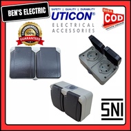 Waterproof socket uticon ST 1182 IP54 2-hole outdoor/
