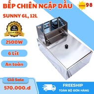 Bếp Chiên Nhúng ngập dầu Cao cấp SUNNY Có Kèm Tay nắm chống nóng Chiên Ngập Dầu 6L- Tại Shine 98