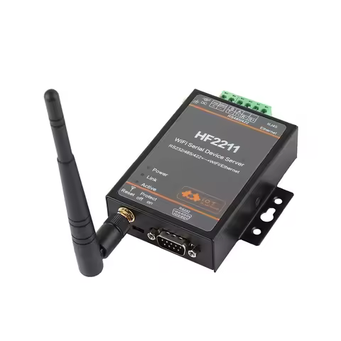 HF2211 HF2211A Serial Port Server RS232 RS422 RS485 To WiFi Ethernet Converter IOT Device Support Mo