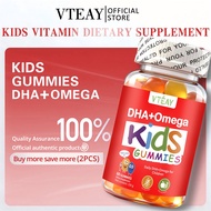VTEAY Omega DHA Gummies For Kids Suplemen Multivitamin Gummy untuk Minda Kanak kanak Kuatkan ingatan