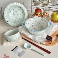 Ceramic Bowl Set with Bowl and Super Cute Snowflake-shaped Chopsticks Ceramic Bowl Cute Bowl