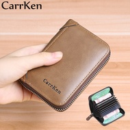 CarrKen 2022 New Business Card Holder Wallet Women/Men Zipper Wallet Bank/ID/Credit Card Holder 9+2 Bits Card Wallet PU Leather Protects Case box Coin Purse